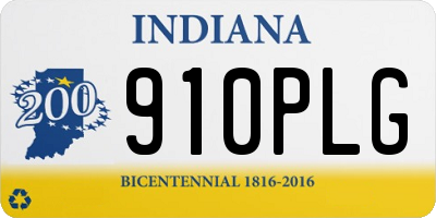 IN license plate 910PLG