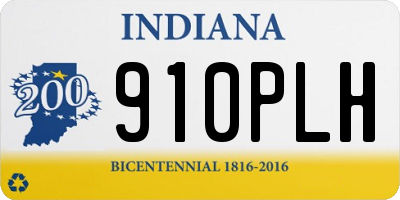 IN license plate 910PLH