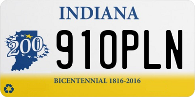 IN license plate 910PLN