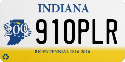 IN license plate 910PLR