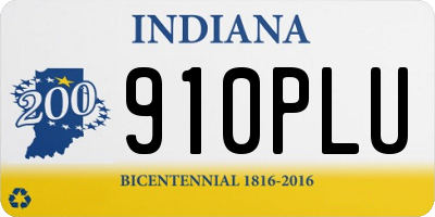 IN license plate 910PLU