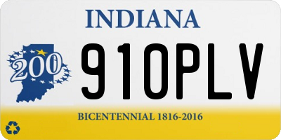 IN license plate 910PLV