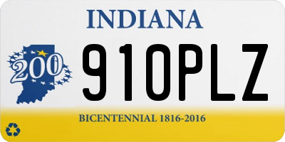 IN license plate 910PLZ