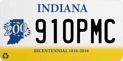 IN license plate 910PMC
