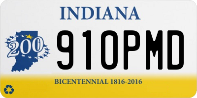 IN license plate 910PMD