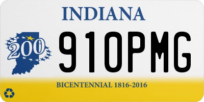 IN license plate 910PMG