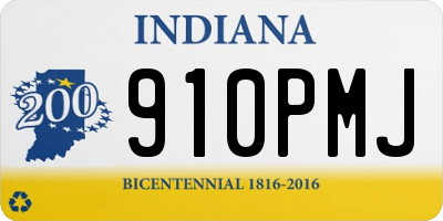 IN license plate 910PMJ
