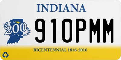 IN license plate 910PMM