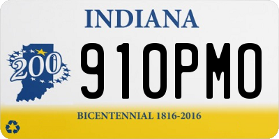 IN license plate 910PMO