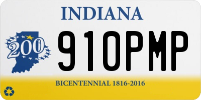 IN license plate 910PMP