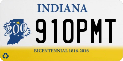 IN license plate 910PMT