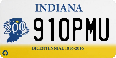 IN license plate 910PMU