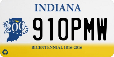 IN license plate 910PMW