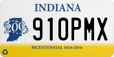 IN license plate 910PMX