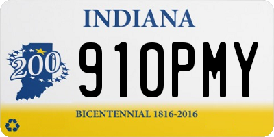 IN license plate 910PMY