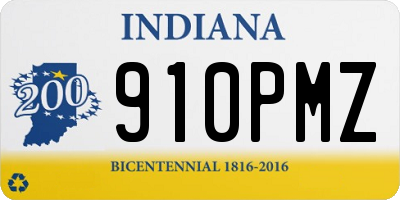 IN license plate 910PMZ