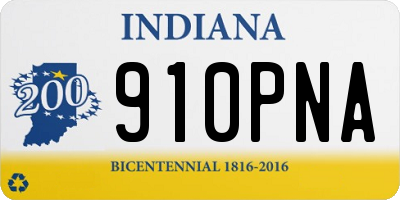 IN license plate 910PNA