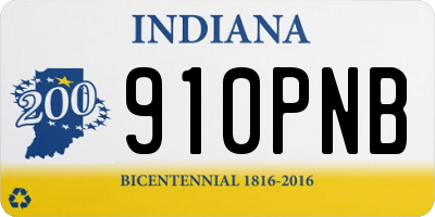 IN license plate 910PNB