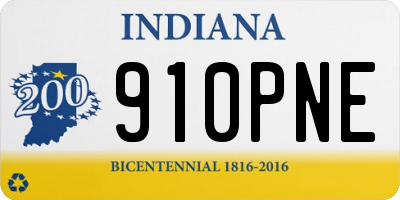 IN license plate 910PNE