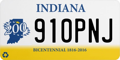 IN license plate 910PNJ