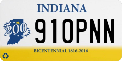 IN license plate 910PNN