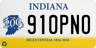 IN license plate 910PNO