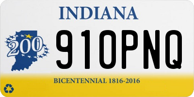 IN license plate 910PNQ