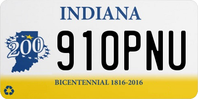 IN license plate 910PNU