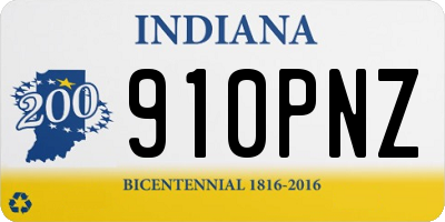 IN license plate 910PNZ