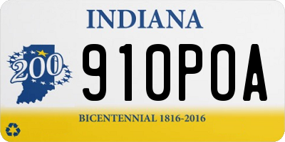 IN license plate 910POA