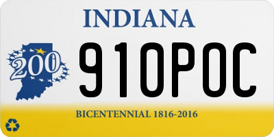 IN license plate 910POC