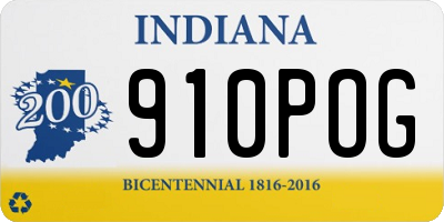 IN license plate 910POG