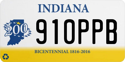 IN license plate 910PPB