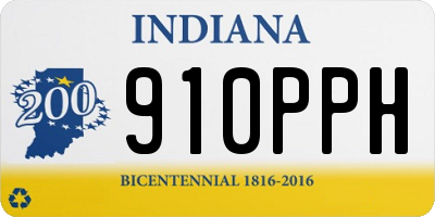 IN license plate 910PPH