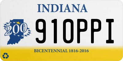 IN license plate 910PPI