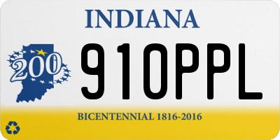 IN license plate 910PPL