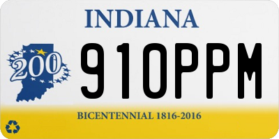 IN license plate 910PPM