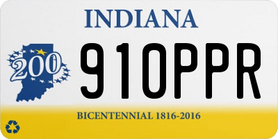 IN license plate 910PPR