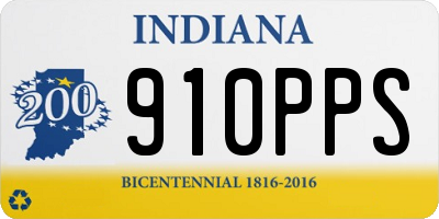 IN license plate 910PPS