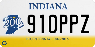 IN license plate 910PPZ