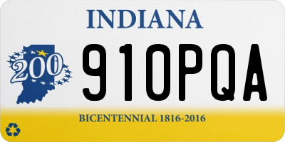 IN license plate 910PQA