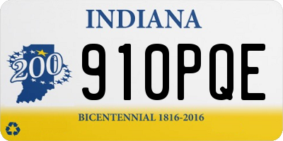 IN license plate 910PQE