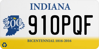 IN license plate 910PQF