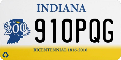 IN license plate 910PQG