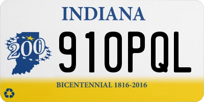 IN license plate 910PQL