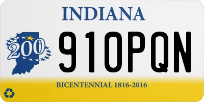 IN license plate 910PQN