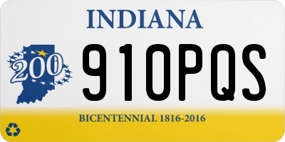 IN license plate 910PQS