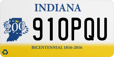 IN license plate 910PQU