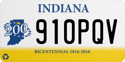 IN license plate 910PQV