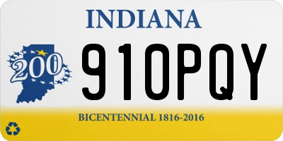 IN license plate 910PQY